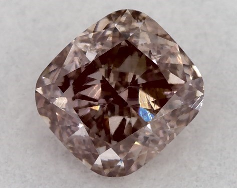 GIA 0.30 Carat Fancy Brown Pink-SI1 Cushion Modified Cut Natural Diamond